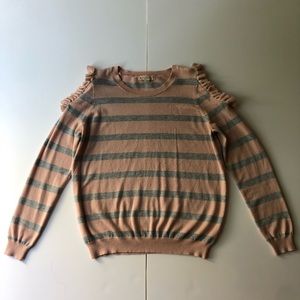 Long Sleeve Open Shoulder Top